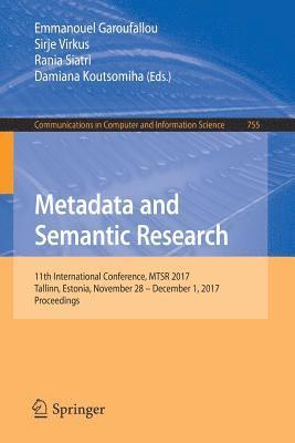 bokomslag Metadata and Semantic Research