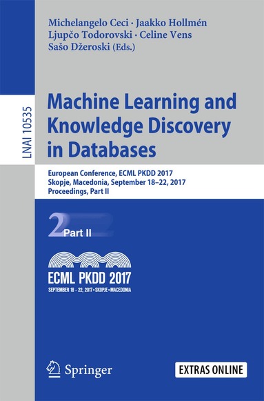 Michelangelo Ceci, Jaakko Hollmén, Ljupčo Todorovski, Celine Vens, Sašo Džeroski - Machine Learning and Knowledge Discovery in Databases, Häftad