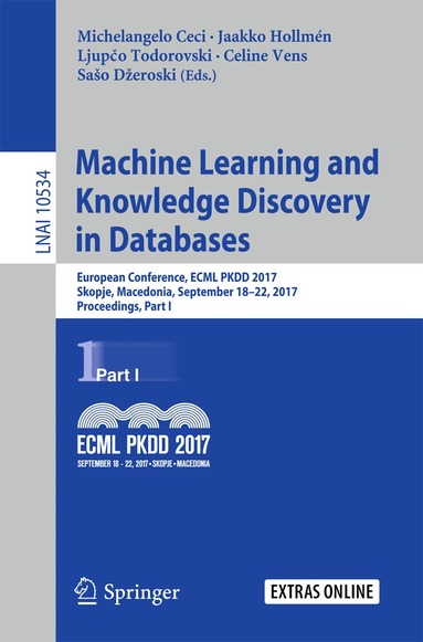 Michelangelo Ceci, Jaakko Hollmén, Ljupčo Todorovski, Celine Vens, Sašo Džeroski - Machine Learning and Knowledge Discovery in Databases, Häftad