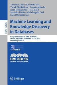 bokomslag Machine Learning and Knowledge Discovery in Databases