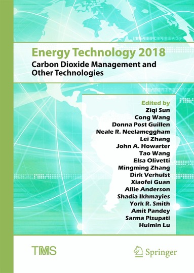 Ziqi Sun, Cong Wang, Donna Post Guillen, Neale R Neelameggham, Lei Zhang, John A. Howarter, Tao Wang, Elsa Olivetti, Mingming Zhang, Dirk Verhulst, Xiaofei Guan, Allie Anderson, Shadia Ikhmayies, York R. Smith, Amit Pandey, Sarma Pisupati, Huimin Lu - Energy Technology 2018, Inbunden