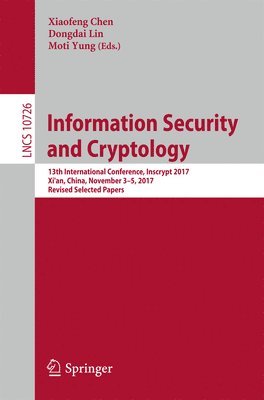 bokomslag Information Security and Cryptology