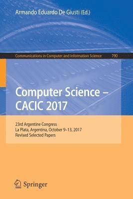 bokomslag Computer Science - CACIC 2017