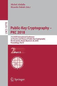bokomslag Public-Key Cryptography  PKC 2018