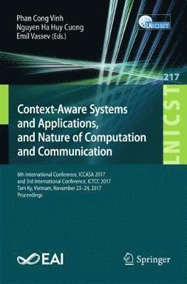 bokomslag Context-Aware Systems and Applications, and Nature of Computation and Communication