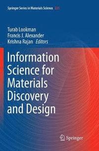 bokomslag Information Science for Materials Discovery and Design
