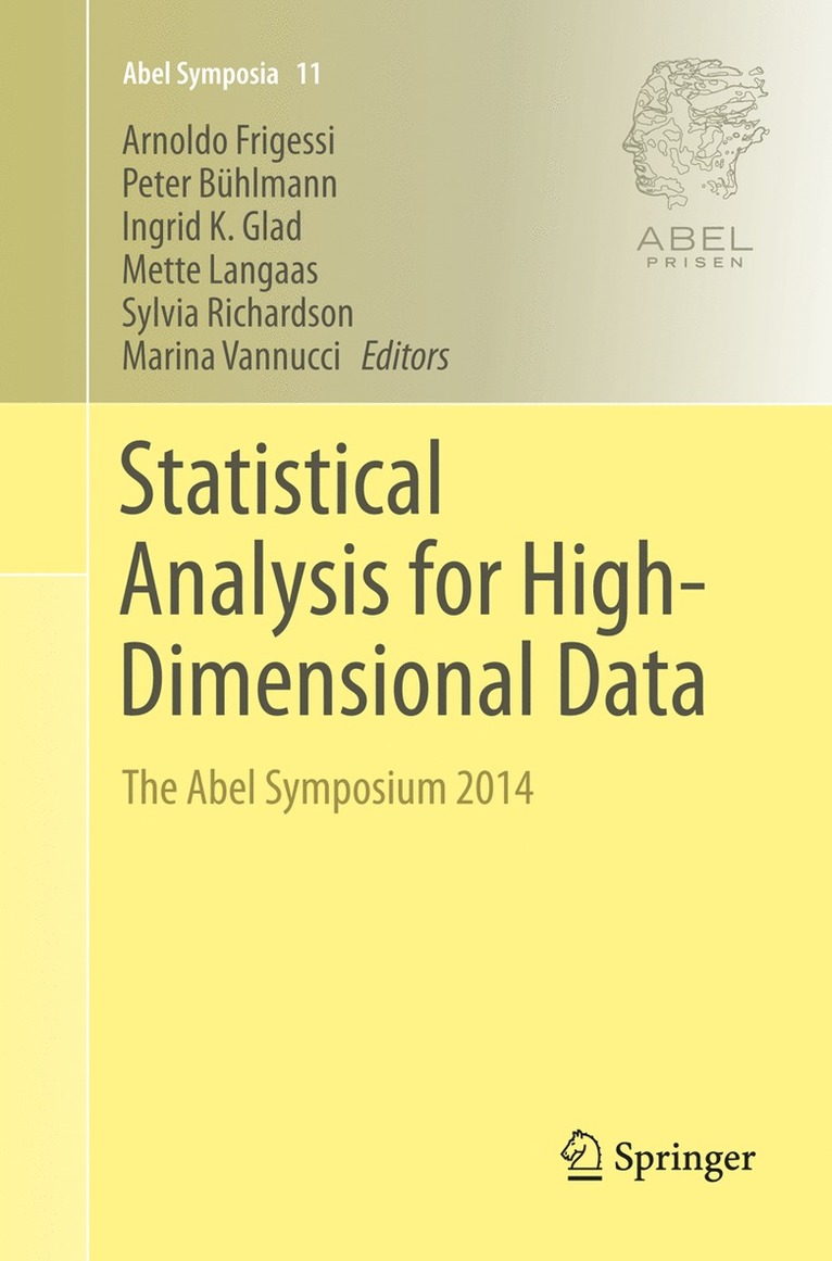 Arnoldo Frigessi, Peter Bühlmann, Ingrid Glad, Mette Langaas, Sylvia Richardson, Marina Vannucci - Statistical Analysis for High-Dimensional Data, Häftad