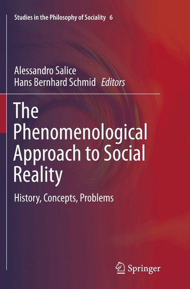 Alessandro Salice, Bernhard Schmid - Phenomenological Approach to Social Reality, Häftad