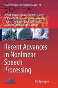 bokomslag Recent Advances in Nonlinear Speech Processing