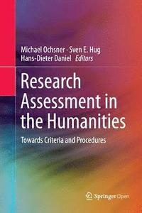 bokomslag Research Assessment in the Humanities