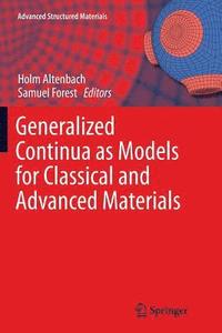 bokomslag Generalized Continua as Models for Classical and Advanced Materials