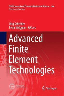 bokomslag Advanced Finite Element Technologies
