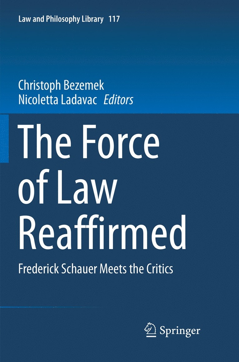 Christoph Bezemek, Nicoletta Ladavac - Force of Law Reaffirmed, Häftad