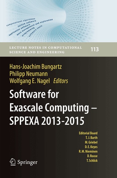 Hans-Joachim Bungartz, Philipp Neumann, Wolfgang E. Nagel - Software for Exascale Computing - SPPEXA 2013-2015, Häftad