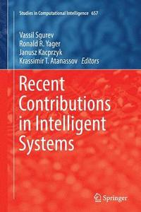 bokomslag Recent Contributions in Intelligent Systems