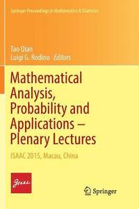 bokomslag Mathematical Analysis, Probability and Applications - Plenary Lectures
