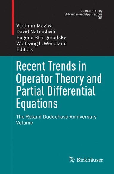 bokomslag Recent Trends in Operator Theory and Partial Differential Equations