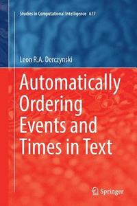 bokomslag Automatically Ordering Events and Times in Text