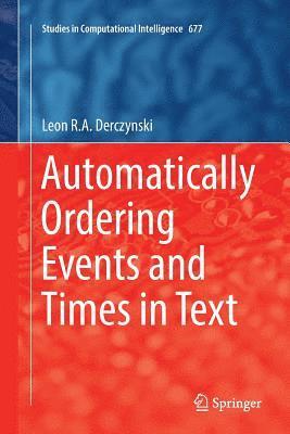 bokomslag Automatically Ordering Events and Times in Text