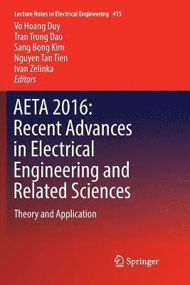 bokomslag AETA 2016: Recent Advances in Electrical Engineering and Related Sciences