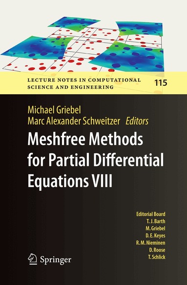 Michael Griebel, Marc Alexander Schweitzer - Meshfree Methods for Partial Differential Equations VIII, Häftad