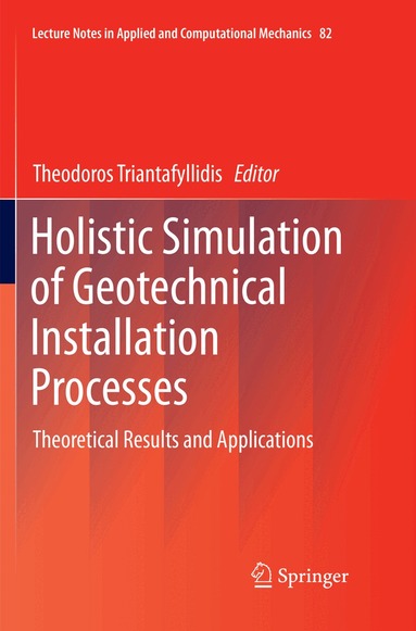 Theodoros Triantafyllidis - Holistic Simulation of Geotechnical Installation Processes, Häftad