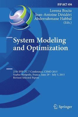 bokomslag System Modeling and Optimization