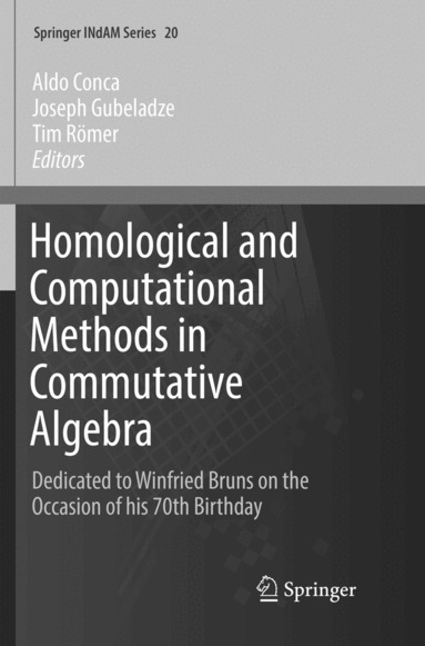 Aldo Conca, Joseph Gubeladze, Tim Römer - Homological and Computational Methods in Commutative Algebra, Häftad