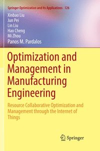 bokomslag Optimization and Management in Manufacturing Engineering