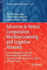 bokomslag Advances in Neural Computation, Machine Learning, and Cognitive Research