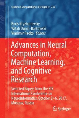 bokomslag Advances in Neural Computation, Machine Learning, and Cognitive Research