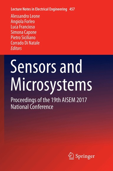Alessandro Leone, Angiola Forleo, Luca Francioso, Simona Capone, Pietro Siciliano, Corrado Di Natale - Sensors and Microsystems, Häftad
