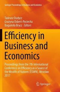 bokomslag Efficiency in Business and Economics