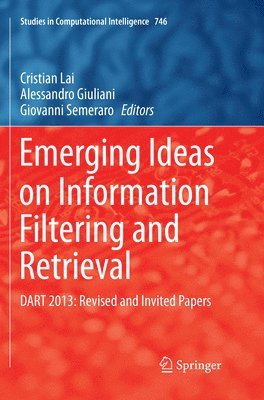 bokomslag Emerging Ideas on Information Filtering and Retrieval