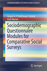 bokomslag Sociodemographic Questionnaire Modules for Comparative Social Surveys