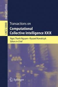bokomslag Transactions on Computational Collective Intelligence XXIX