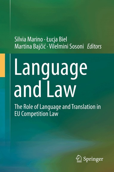 Silvia Marino, Łucja Biel, Martina Bajčić, Vilelmini Sosoni - Language and Law, Inbunden