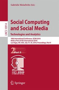 bokomslag Social Computing and Social Media. Technologies and Analytics