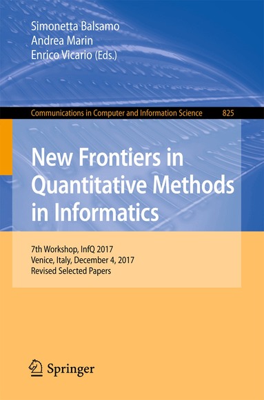 Simonetta Balsamo, Andrea Marin, Enrico Vicario - New Frontiers in Quantitative Methods in Informatics, Häftad