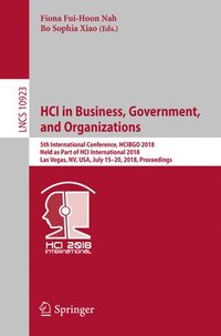 bokomslag HCI in Business, Government, and Organizations