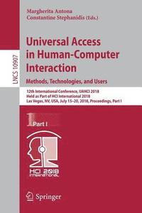 bokomslag Universal Access in Human-Computer Interaction. Methods, Technologies, and Users