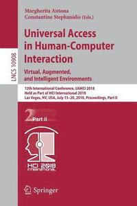 bokomslag Universal Access in Human-Computer Interaction. Virtual, Augmented, and Intelligent Environments