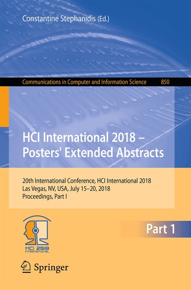 Constantine Stephanidis - HCI International 2018 – Posters' Extended Abstracts, Häftad