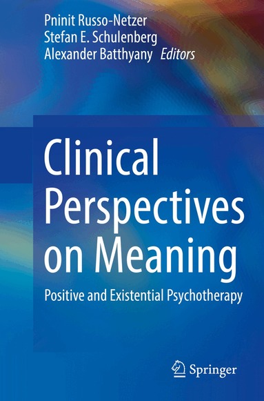 Pninit Russo-Netzer, Stefan E. Schulenberg, Alexander Batthyany - Clinical Perspectives on Meaning, Häftad