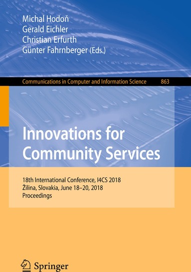 Michal Hodoň, Gerald Eichler, Christian Erfurth, Günter Fahrnberger - Innovations for Community Services, Häftad