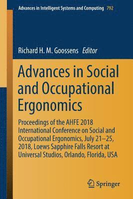 bokomslag Advances in Social and Occupational Ergonomics