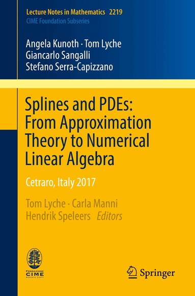 Angela Kunoth, Tom Lyche, Giancarlo Sangalli, Stefano Serra-Capizzano, Tom Lyche, Carla Manni, Hendrik Speleers - Splines and PDEs: From Approximation Theory to Numerical Linear Algebra, Häftad