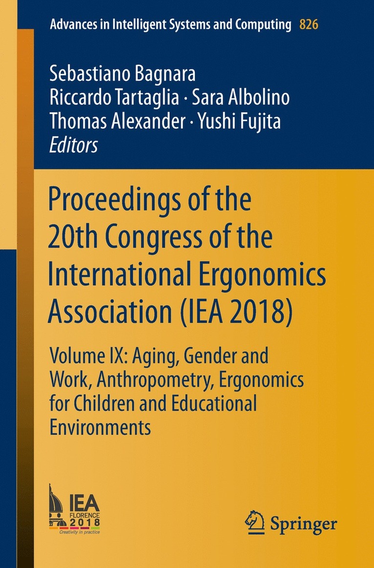 Proceedings of the 20th Congress of the International Ergonomics Association (IEA 2018) 1