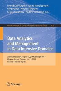 bokomslag Data Analytics and Management in Data Intensive Domains