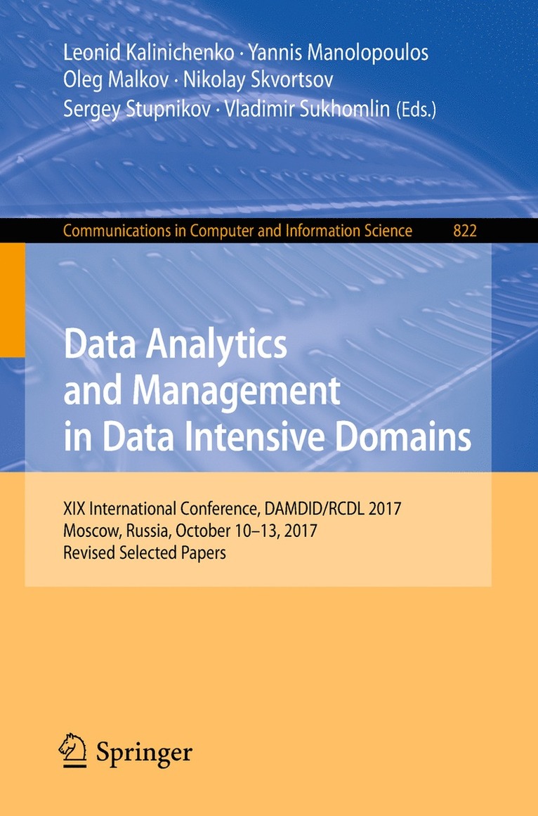 Data Analytics and Management in Data Intensive Domains 1